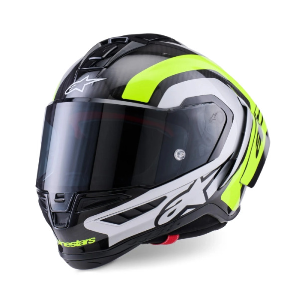 Alpinestars Alpinestars Supertech R10 Arius Helmet Black Silver Yellow Gloss